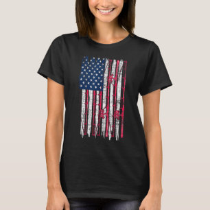 Vissers Mannen Ons Vlag Patriottisch Vissen Hobby T-shirt