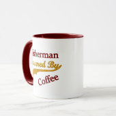 Vissers met koffie mok (Voorkant links)
