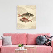 Vissers met roodbaars canvas afdruk (Insitu (Woonkamer))