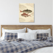 Vissers met roodbaars canvas afdruk (Insitu (Slaapkamer))