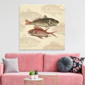 Vissers met roodbaars canvas afdruk (Insitu (Woonkamer))