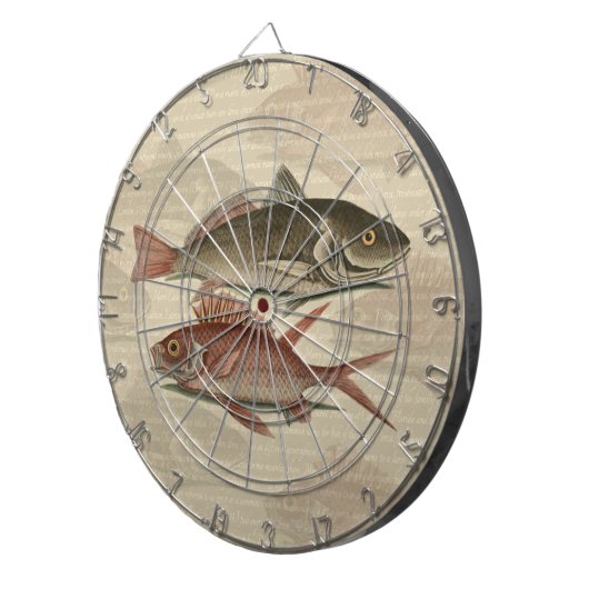 Vissers met roodbaars dartbord (Voorkant Rechts)