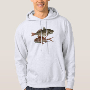 Vissers met roodbaars hoodie