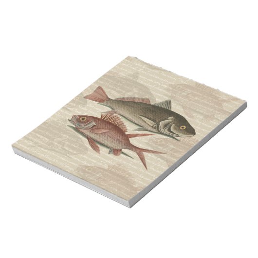 Vissers met roodbaars notitieblok (Linkerzijde)