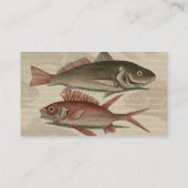 Vissers met roodbaars visitekaartje (Achterkant)