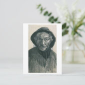 Vissers met Sou'wester, hoofd, Vincent van Gogh Briefkaart (Staand voorkant)