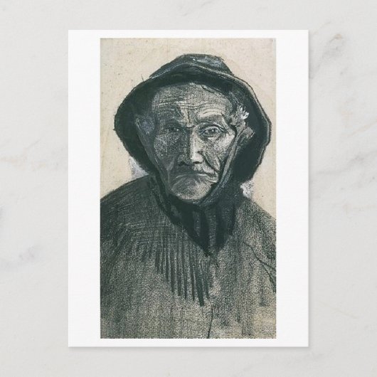 Vissers met Sou'wester, hoofd, Vincent van Gogh Briefkaart (Voorkant)