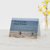 Vissers naar mijn opa Happy Birthday Kaart (Gele Bloem)