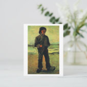 Vissers op de Beach, Vincent van Gogh Briefkaart (Staand voorkant)