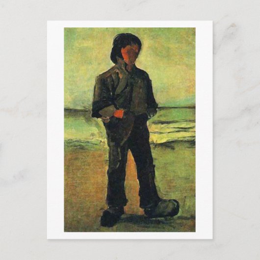 Vissers op de Beach, Vincent van Gogh Briefkaart (Voorkant)