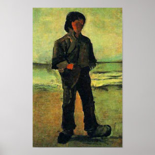 Vissers op de Beach, Vincent van Gogh Poster