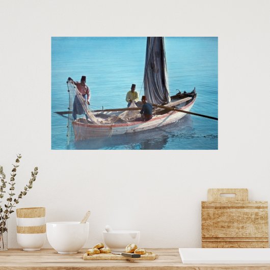 Vissers op het Zee van Galilea Poster (Keuken)