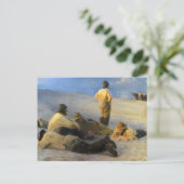 Vissers op Skagen Beach door Peder Severin Kroyer Briefkaart (Staand voorkant)