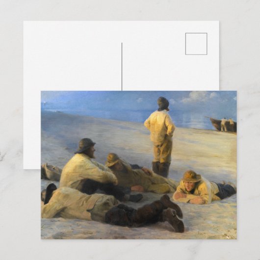 Vissers op Skagen Beach door Peder Severin Kroyer Briefkaart (Voorkant / Achterkant)