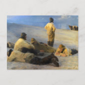 Vissers op Skagen Beach door Peder Severin Kroyer Briefkaart (Voorkant)