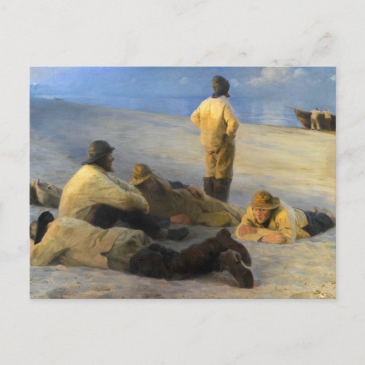 Vissers op Skagen Beach door Peder Severin Kroyer Briefkaart (Voorkant)