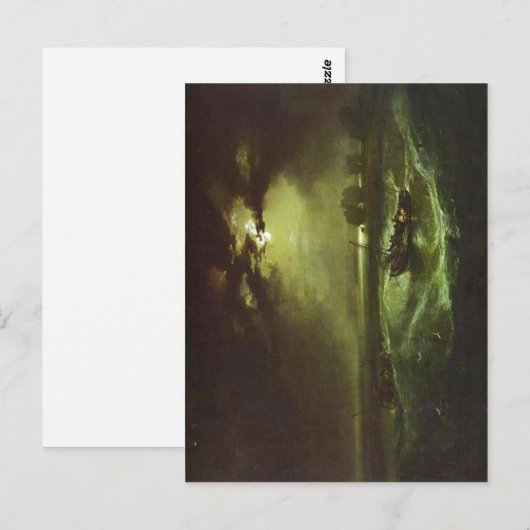 Vissers op Zee J. M. W. Turner, 1796, olie op ca. Briefkaart (Voorkant / Achterkant)