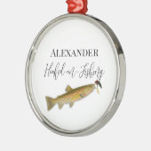 Vissers Pet voor de visserij Metalen Ornament (Links)