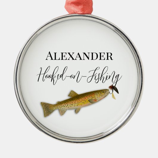 Vissers Pet voor de visserij Metalen Ornament (Voorkant)