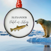 Vissers Pet voor de visserij Metalen Ornament