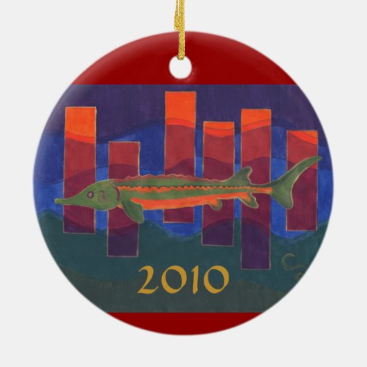 Vissers plezier keramisch ornament (Achterkant)