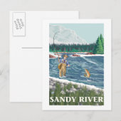 Vissers - Sandy River, Oregon Briefkaart (Voorkant / Achterkant)