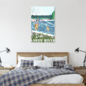 Vissers - Sandy River, Oregon Canvas Afdruk (Insitu (Slaapkamer))
