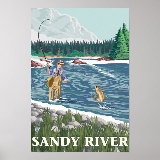 Vissers - Sandy River, Oregon Poster (Voorkant)