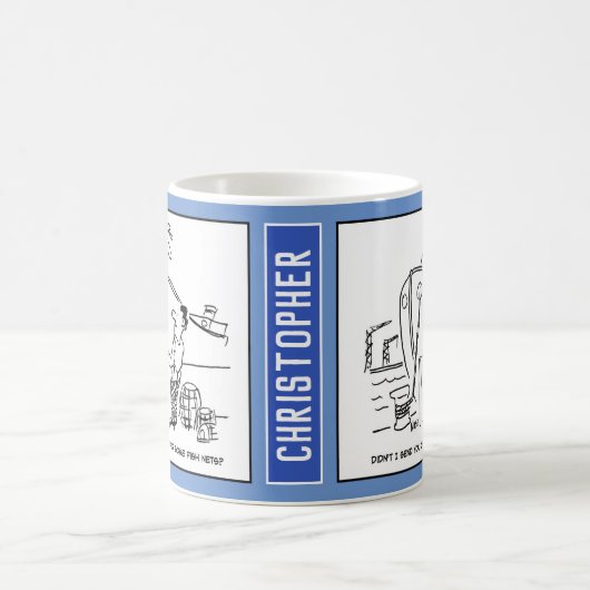 Vissers, schipper en bootpersoneel Funny Koffiemok (Center)