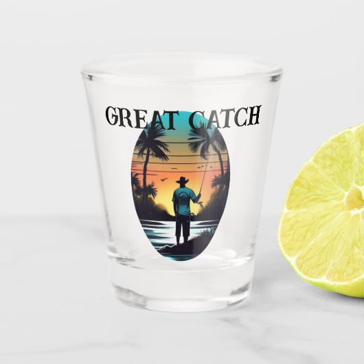 Visser's Shot Glass "Great Catch" Glas (Voorkant)