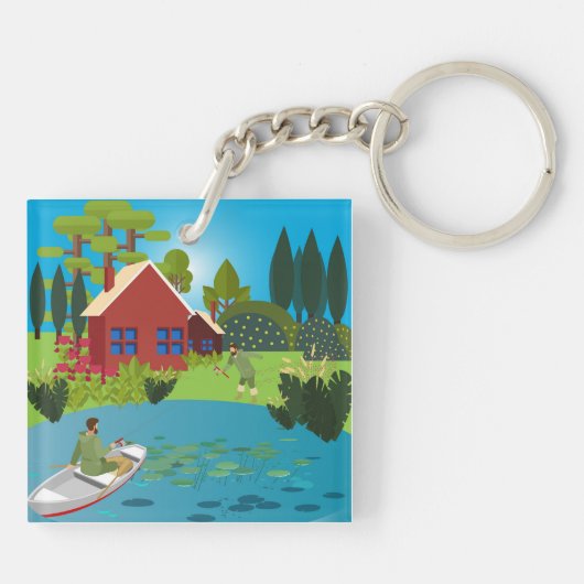 Vissers Sleutelhanger (Achterkant)