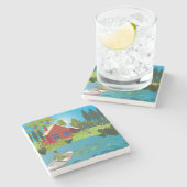 Vissers Stenen Onderzetter (Zijkant)