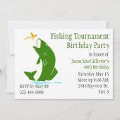 Vissers uitnodiging voor een verjaardag (Voorkant)