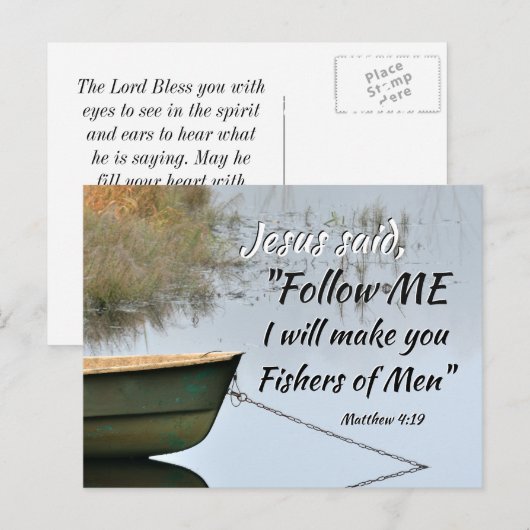 Vissers van Briefkaart met Mannen (Voorkant / Achterkant)