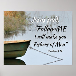 Vissers van de Manuscript van Mannen, Matthew 4:19 Poster