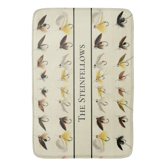 Vissers van forel-Waterverf voor vliegvliegen Badmat (Voorkant Verticaal)