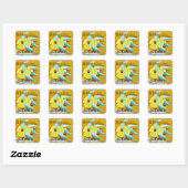 Vissers van kinderen ook vierkante sticker (Vel)