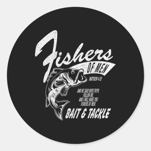 Vissers van Mannen Grafisch T-shirt - Geïnspireerd Ronde Sticker (Voorkant)
