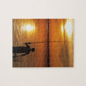 Vissers vangen vis door te draaien legpuzzel (Horizontaal)