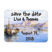 Vissers Vist boten Italië Save Date Magnet Magneet (Horizontaal)