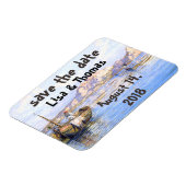 Vissers Vist boten Italië Save Date Magnet Magneet (Linkerzijde)