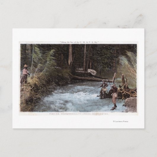 Vissers Visten op Commonwealth Creek Briefkaart (Voorkant)