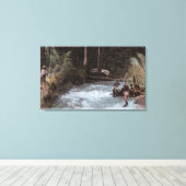 Vissers Visten op Commonwealth Creek Canvas Afdruk (Insitu (Houten vloer))