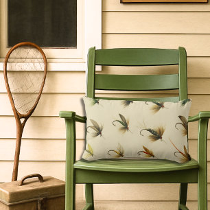 Vissers vliegen forel vliegen Waterverf Kussen