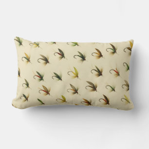 Vissers vliegen forel vliegen Waterverf Kussen