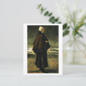 Vissers vrouw op Beach, Vincent van Gogh Briefkaart (Staand voorkant)