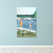 Vissers - West-geelsteen, Montana Canvas Afdruk (Insitu (Houten vloer))