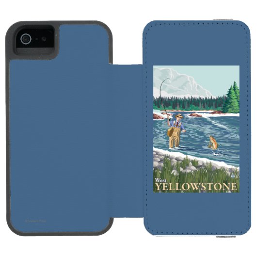 Vissers - West-geelsteen, Montana Incipio iPhone Portemonnee Hoesje (Agenda Open)