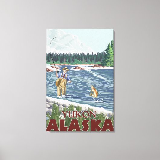 Vissers - Yukon, Alaska Canvas Afdruk (Voorkant)