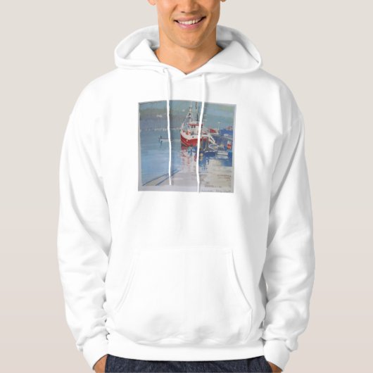 Vissers zalmvis hoodie (Voorkant)